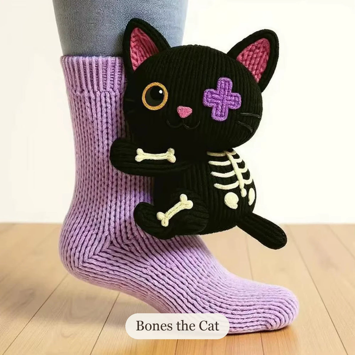 Bones the Cat cosy sock