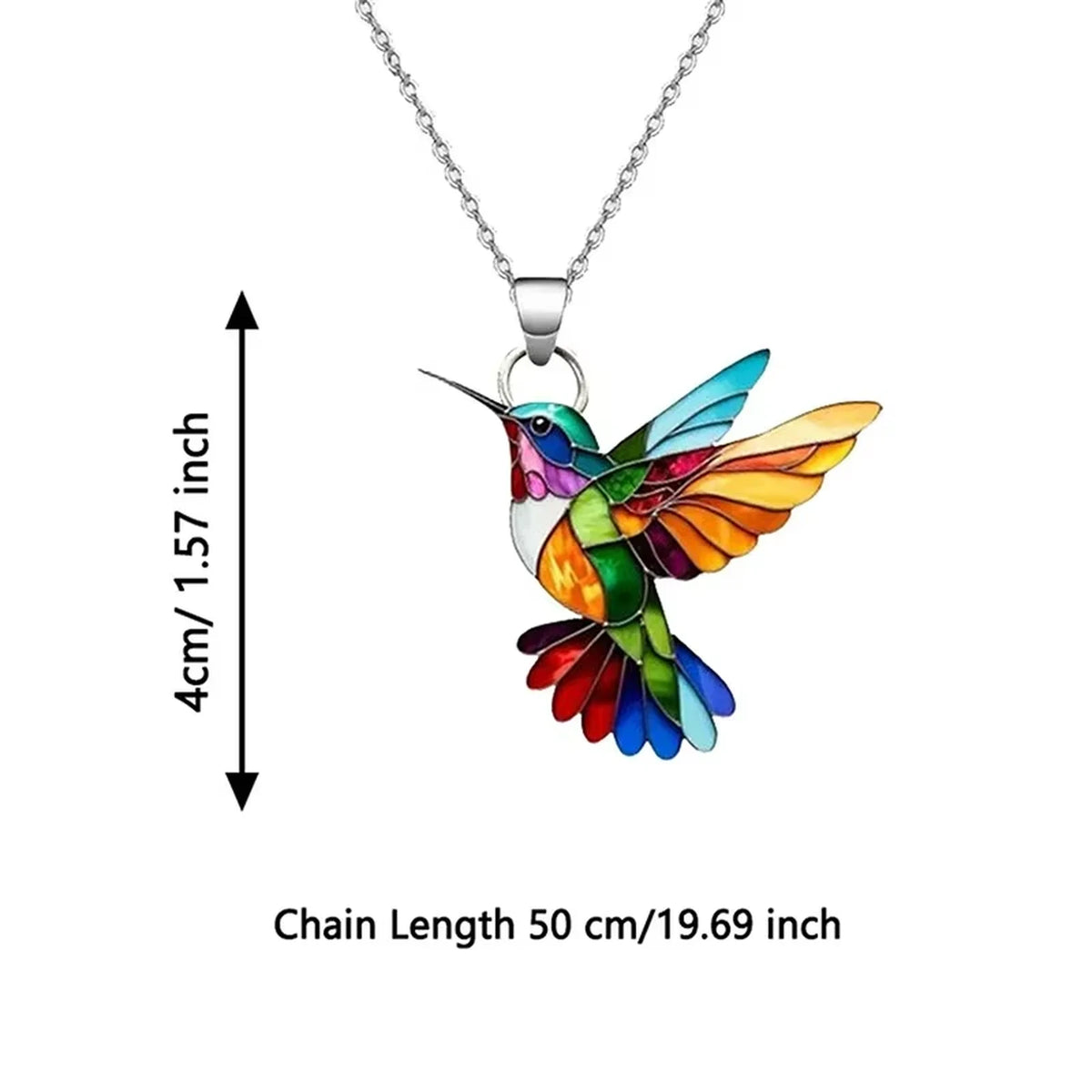 Hummingbird necklace size guide