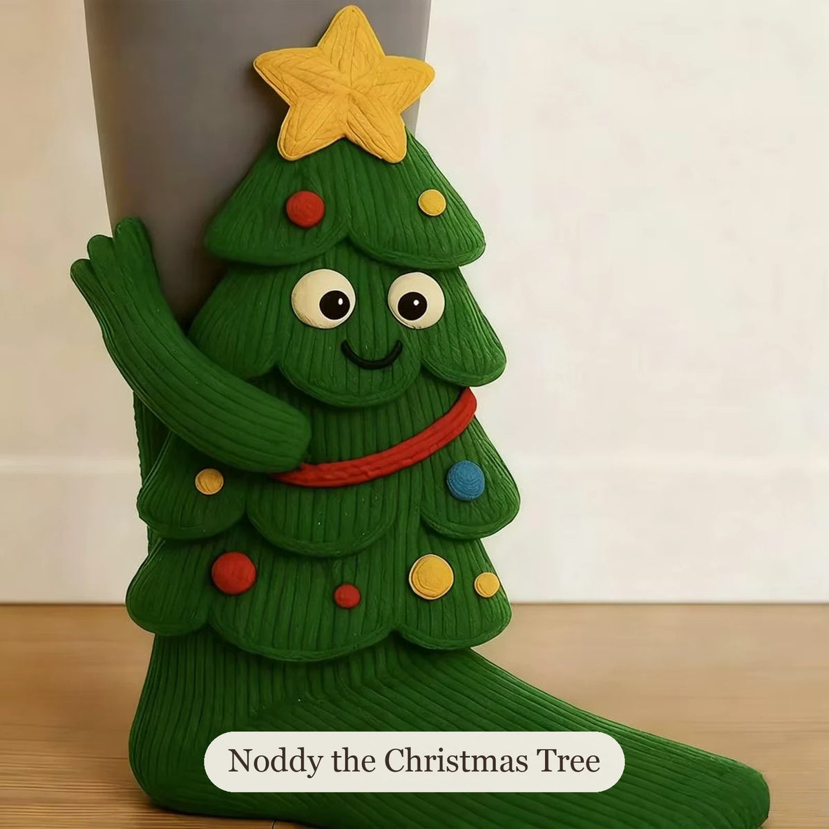 Noddy the Christmas Tree cosy sock