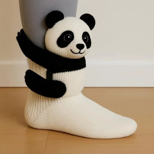 Bao the Panda hand-knit cosy sock
