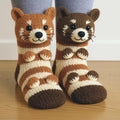 Pixie the Red Panda hand-knit cosy sock