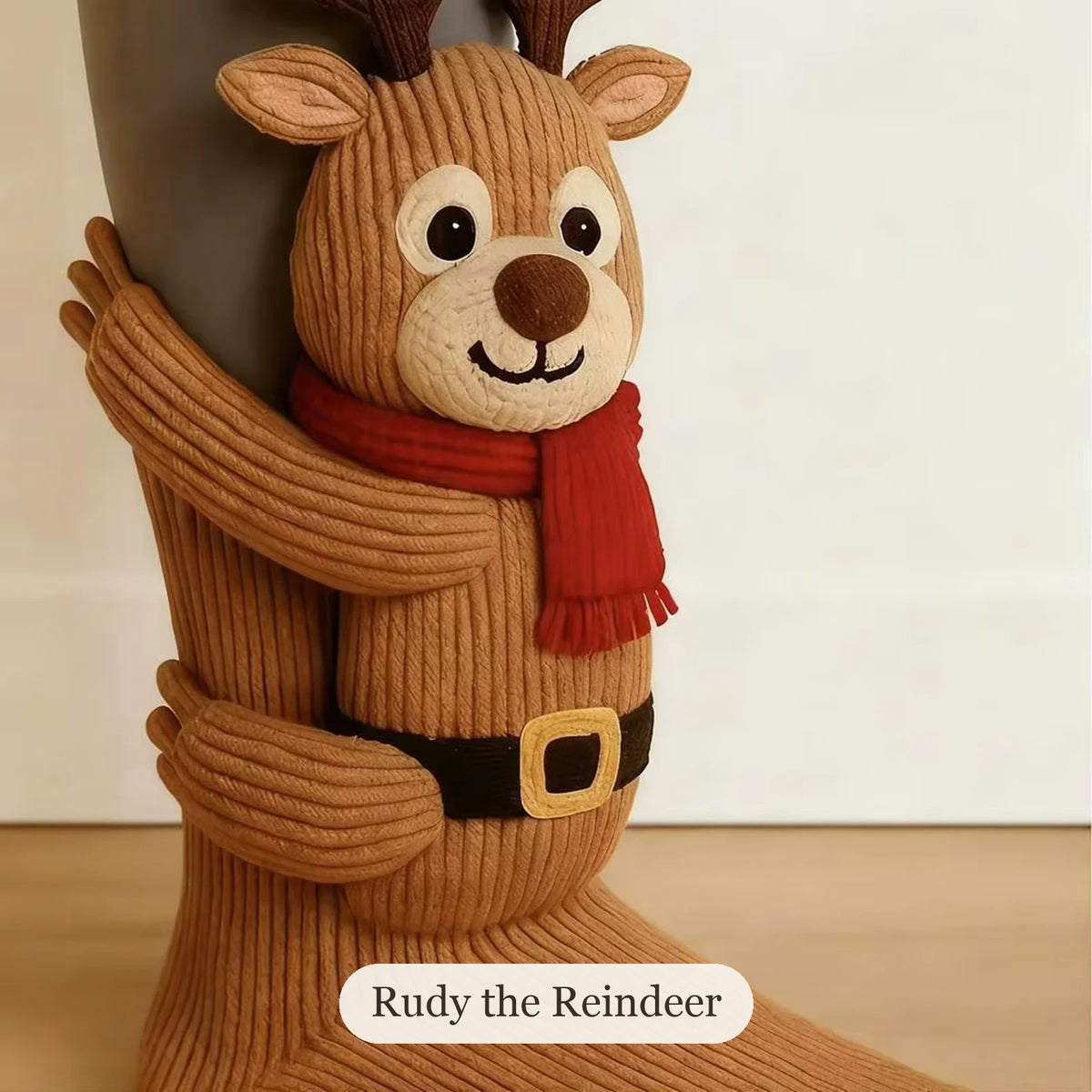 Rudy the Reindeer cosy sock